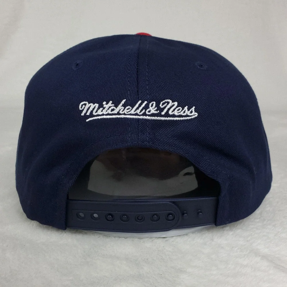 Boston Red Sox Mitchell & Ness MLB Deadstock Snapback‎ Hat Cap 3D Logo Navy NWT